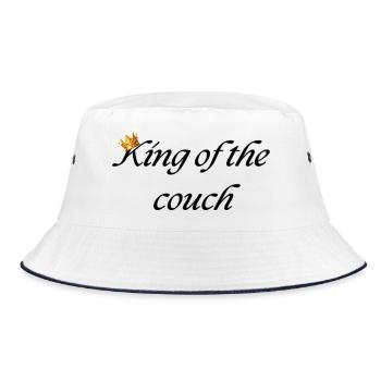 King of the couch - Bucket Hat - white/navy - Front
