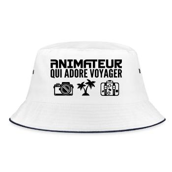 Travelers & Entertainers: Passion & Discovery - Bucket Hat - white/navy - Front