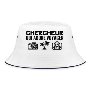 Voyageurs & Chercheurs : Passion & Découverte - Bob - blanc/marine - Devant