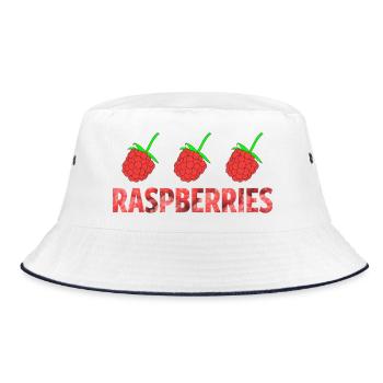 RASPBERRIES - Bucket Hat - white/navy - Front