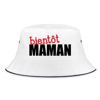 bientôt Maman ! Cadeau de grossesse - Bob - blanc/marine - Devant