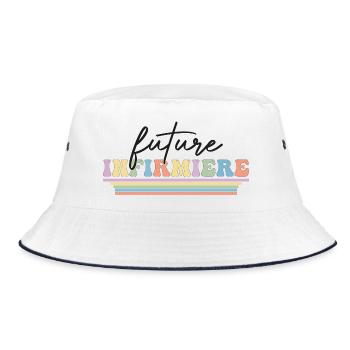 Future Nurse - Bucket Hat - white/navy - Front