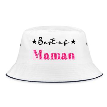 MAMA. MUTTERTAG. SCHÖNEN MUTTERTAG - Bucket Hat - Weiß/Navy - Vorne