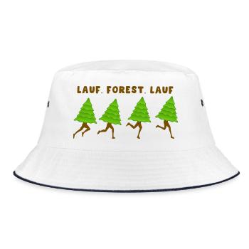 Lauf, Forest, Lauf - Bucket Hat - Weiß/Navy - Vorne