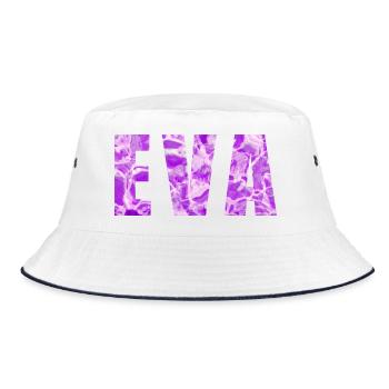 V purple vortex abstract design - Bucket Hat - white/navy - Front