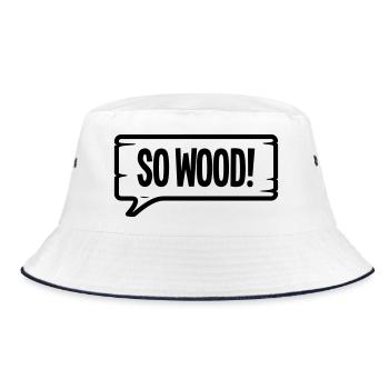 SO WOOD! - Bucket Hat - white/navy - Front