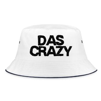 Das Crazy - Jugendwort - Bucket Hat - Weiß/Navy - Vorne