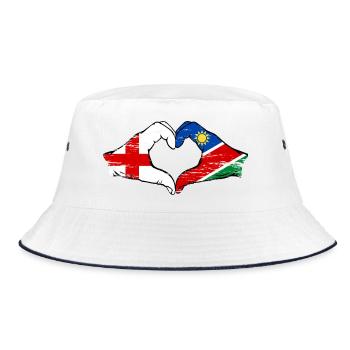 Drapeau de l’Angleterre Namibie Mains Cœur - Bob - blanc/marine - Devant
