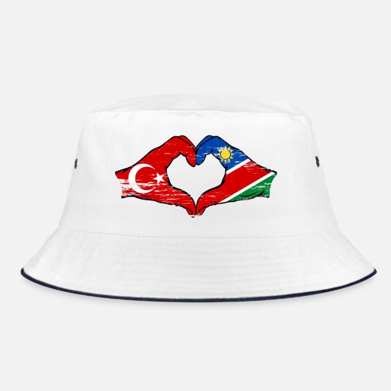 Drapeau de la Turquie et de la Namibie, forme de cœur, utilisé Bob