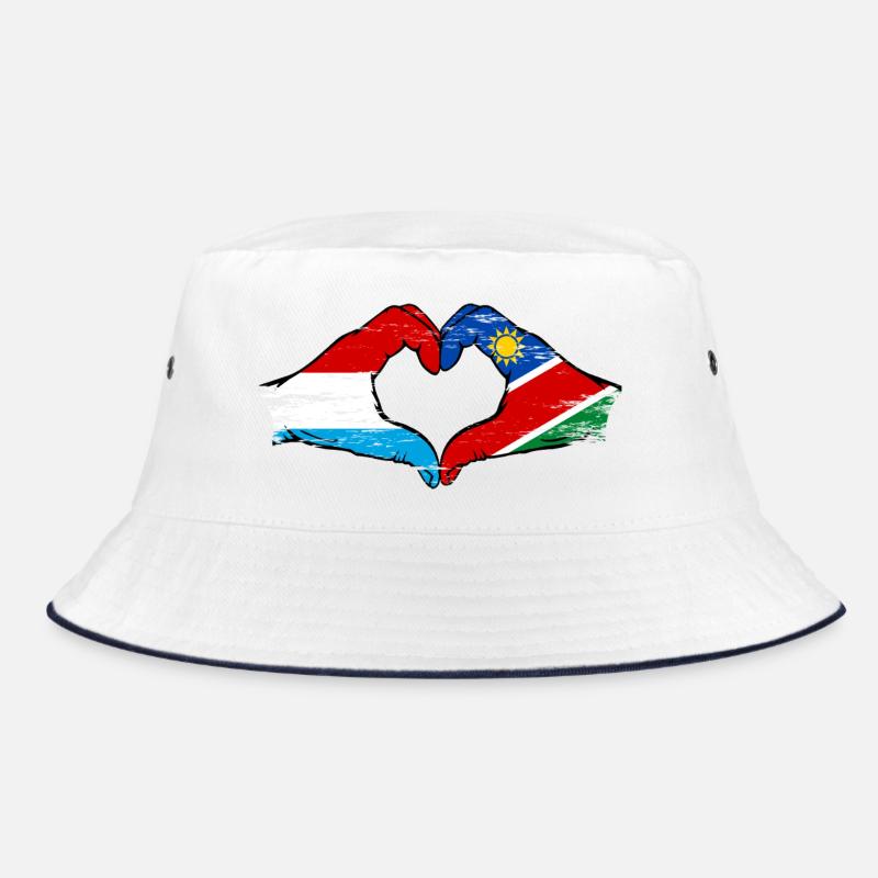 Drapeau du Luxembourg et de la Namibie, forme de cœur, utilisé Bob