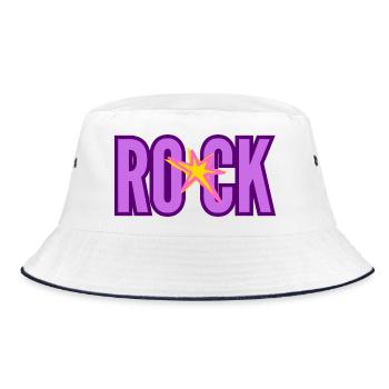 ROCK Violet Star Damen - Bucket Hat - Weiß/Navy - Vorne