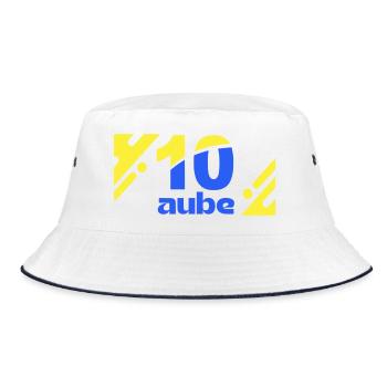 Dix Aube Logo Bleu Jaune - Bob - blanc/marine - Devant