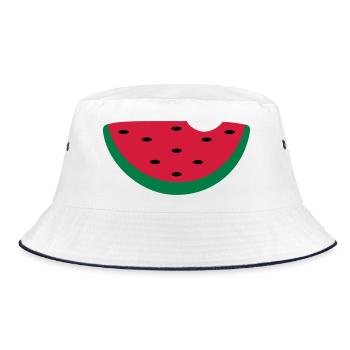 melon - Bucket Hat - white/navy - Front