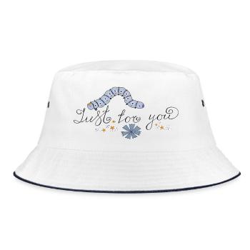 Just for you Caterpillar - Bucket Hat - white/navy - Front