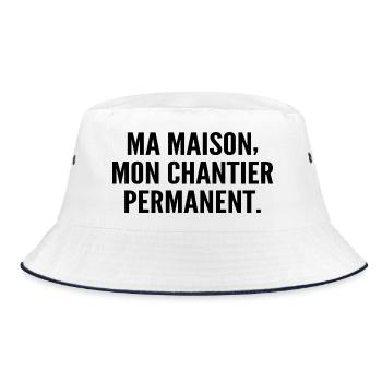 Ma maison, mon chantier permanent - Bob - blanc/marine - Devant