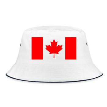 Drapeau Canadien Rouge Stylisé - Bob - blanc/marine - Devant