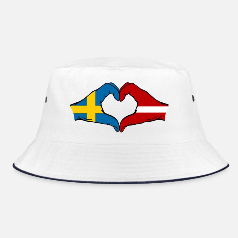 Suède Lettonie Drapeau Coeur Bob