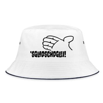 Sgladschdglei! It's about to clap! - Bucket Hat - white/navy - Front