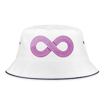 Infinity Flow – Symbol of Agility - Bucket Hat - white/navy - Front