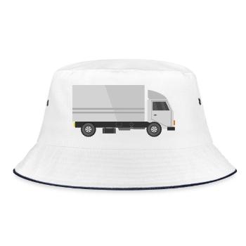 Delivery truck - Bucket Hat - white/navy - Front
