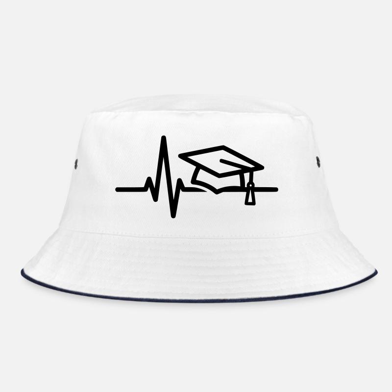 Graduation Heartbeat – Graduation & Student Design Bucket Hat
