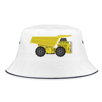 Dump truck - Bucket Hat - white/navy - Front