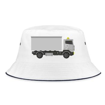 Cargo delivery truck - Bucket Hat - white/navy - Front