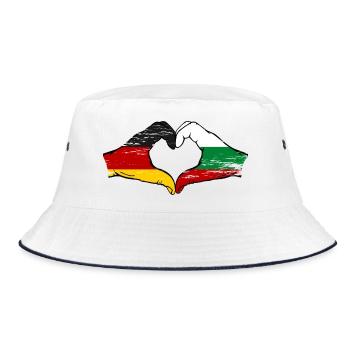Cœur du drapeau Allemagne Bulgarie - Bob - blanc/marine - Devant