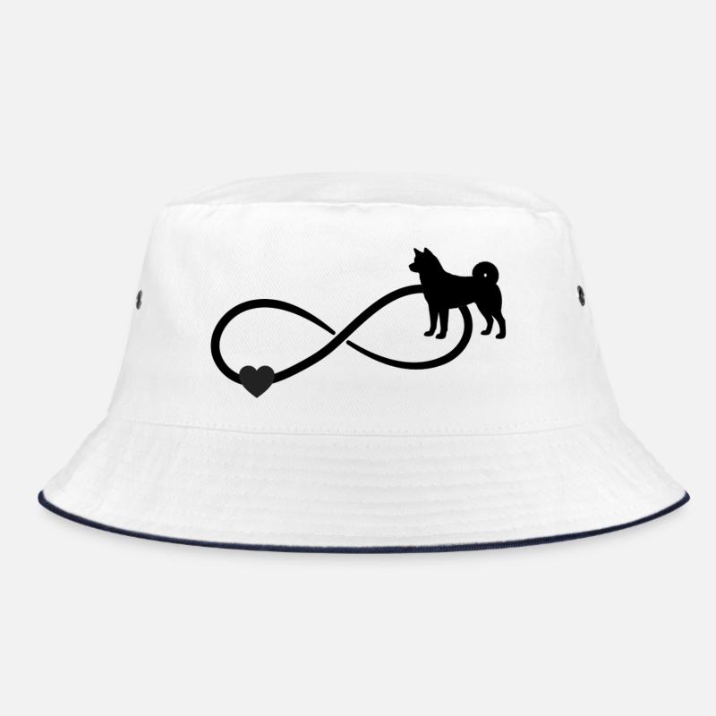 Akita Unendlichkeitszeichen Herz Bucket Hat