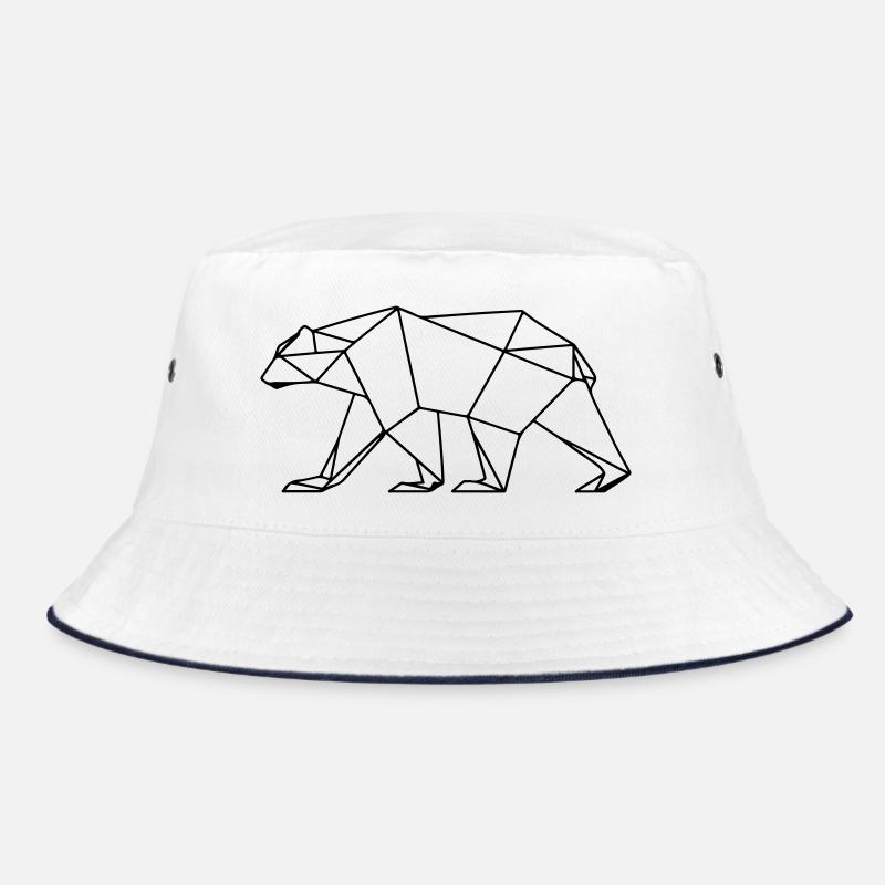 Polar Bär Polygon Eisbär Symbol Bucket Hat