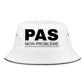 Not my problem - Bucket Hat - white/navy - Front