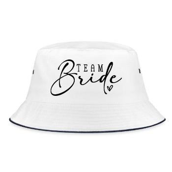 Team Bride - Bucket Hat - white/navy - Front