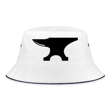Anvil - Bucket Hat - white/navy - Front