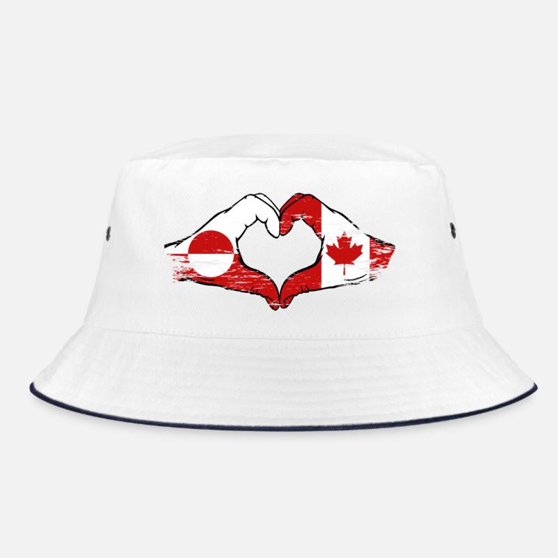 Mains du drapeau du Groenland, Canada, forme de cœur utilisée Bob