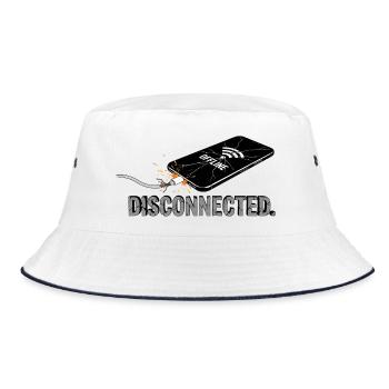 Disconnected - Digital Break - Bucket Hat - white/navy - Front