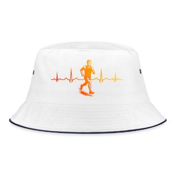 Running perfect for any race - Bucket Hat - white/navy - Front