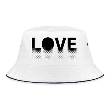 Love en points sur fond noir - Bob - blanc/marine - Devant