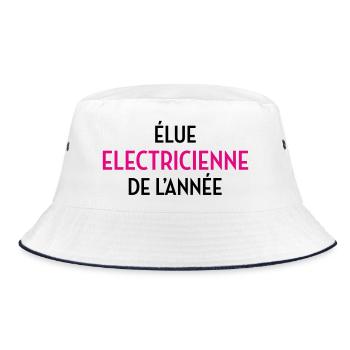 Élue Électricienne de l'Année : La Reine des Watts - Bob - blanc/marine - Devant