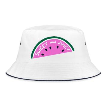 Chemise en pastèque sucrée et juteuse Fruit d’été mignon - Bob - blanc/marine - Devant