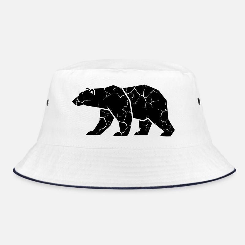 Bär Risse Grunge Silhouette Bucket Hat