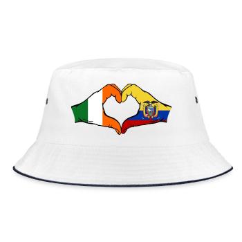 Cœur du drapeau Irlande Équateur - Bob - blanc/marine - Devant