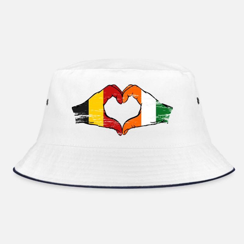 Drapeau de la Belgique Côte d’Ivoire Mains en forme de cœur Bob