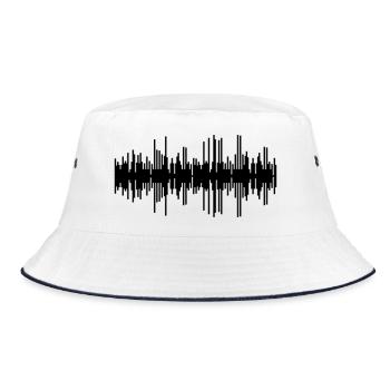 Audio track - Bucket Hat - white/navy - Front