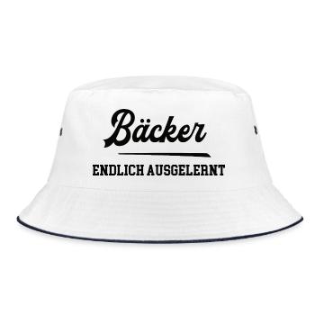 Bäcker Ausbildung Bestanden Azubi Bäckerei - Bucket Hat - Weiß/Navy - Vorne