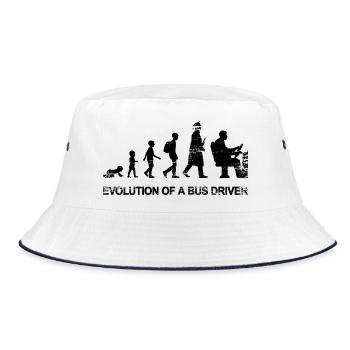 Development of a bus driver - Bucket Hat - white/navy - Front