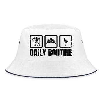 Ballett Tänzerin Tägliche Routine - Bucket Hat - Weiß/Navy - Vorne