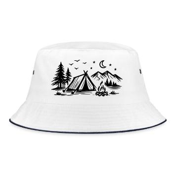 Tente de camping - Bob - blanc/marine - Devant