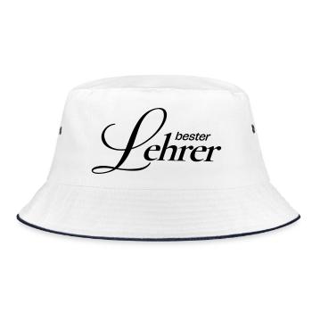 Beste Lehrer!  - Bucket Hat - Weiß/Navy - Vorne