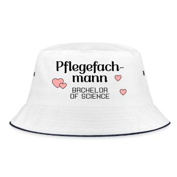 Pflegefachmann Studium Abschluss - Bucket Hat - Weiß/Navy - Vorne
