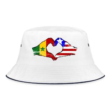 Senegal_Liberia_Flagge_Haende_Herzform_used - Bob - blanc/marine - Devant